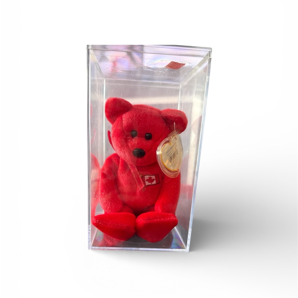 Ty Pierre bear NWT in display case beanie baby Canadian exclusive - Picture 2 of 11